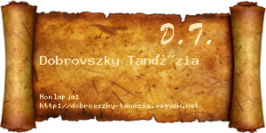 Dobrovszky Tanázia névjegykártya